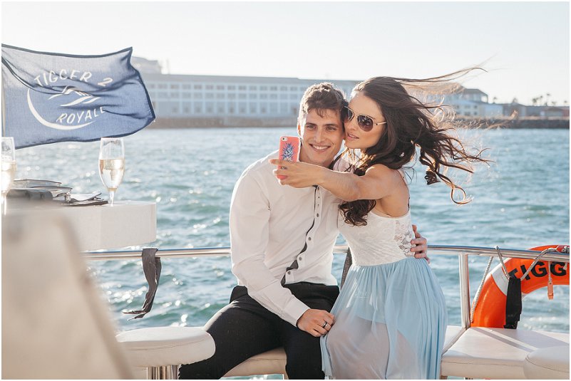 luxury yacht cape town engagement photos