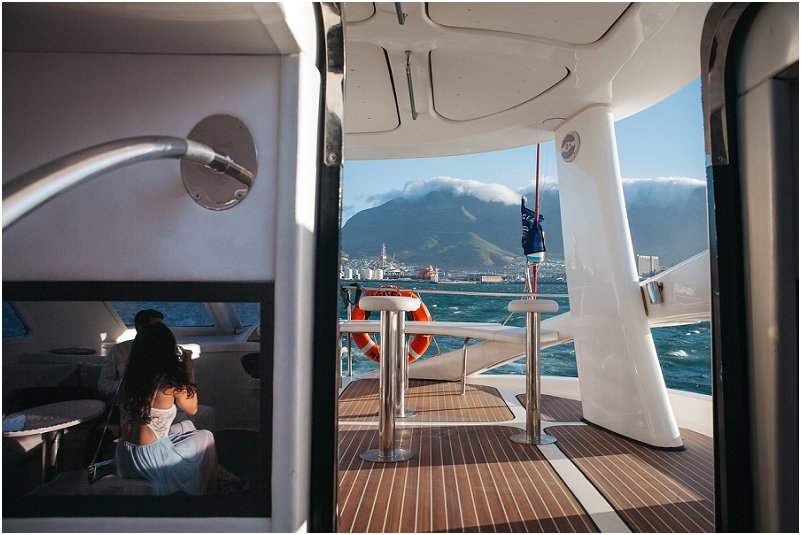 luxury yacht cape town engagement photos