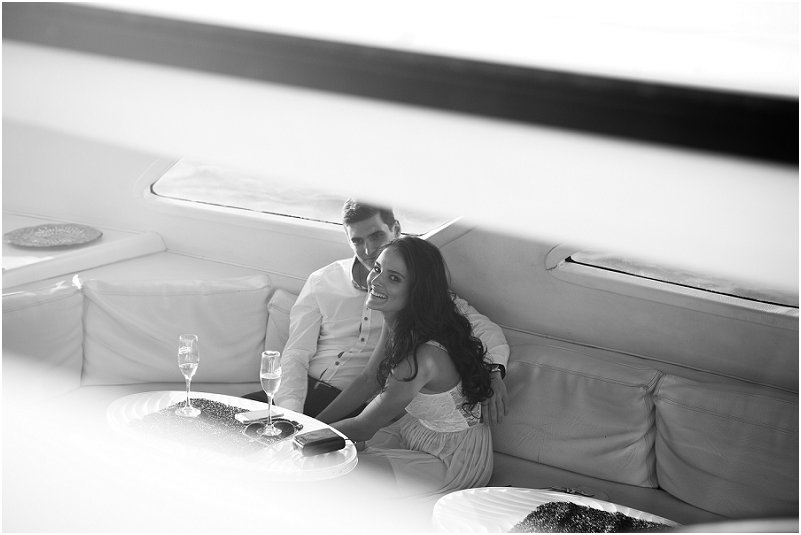 luxury yacht cape town engagement photos