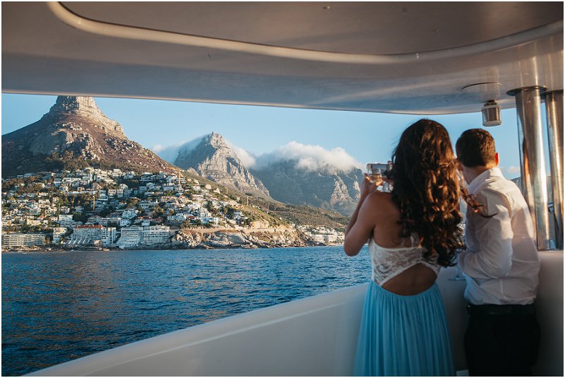 luxury yacht cape town engagement photos