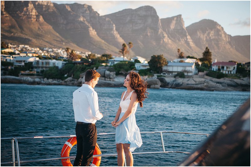 luxury yacht cape town engagement photos