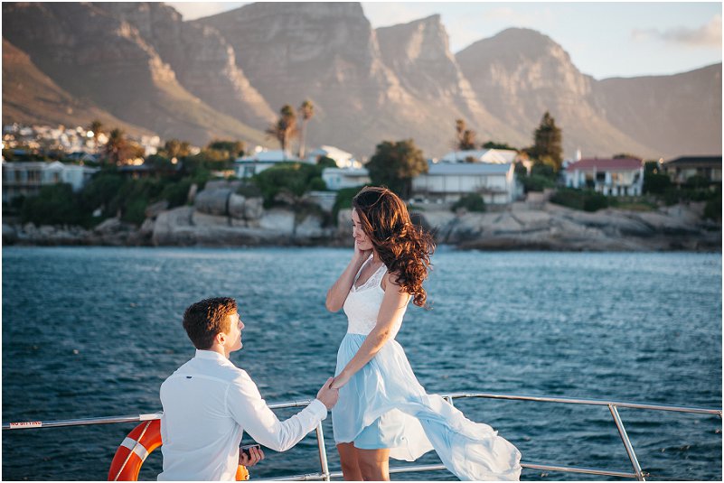 Nluxury yacht cape town engagement photos