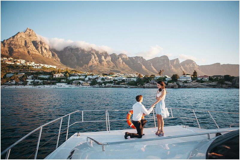 luxury yacht cape town engagement photos