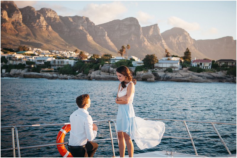 Nluxury yacht cape town engagement photos