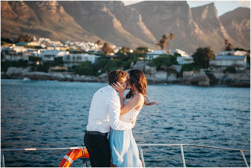 luxury yacht cape town engagement photos