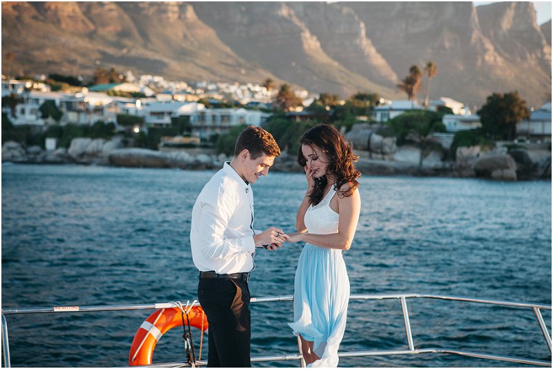 luxury yacht cape town engagement photos