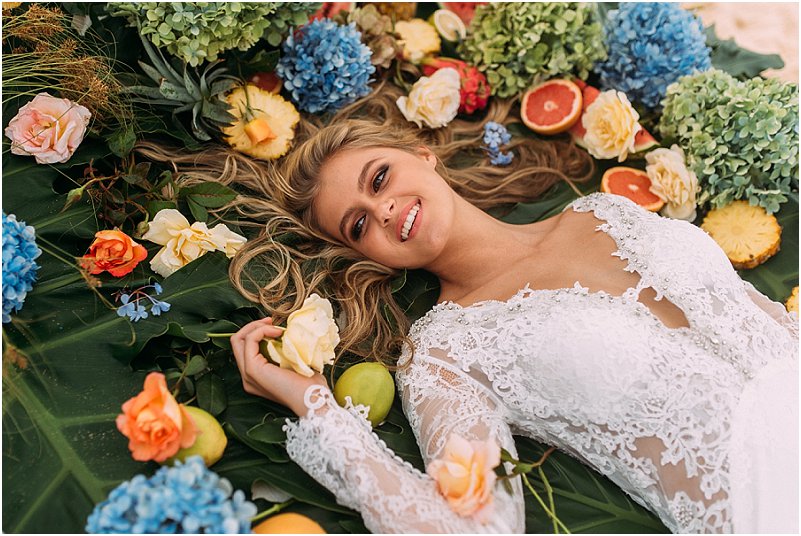 Tropical beach wedding