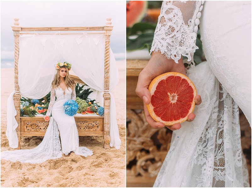 Tropical beach wedding