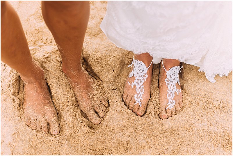 Tropical beach wedding