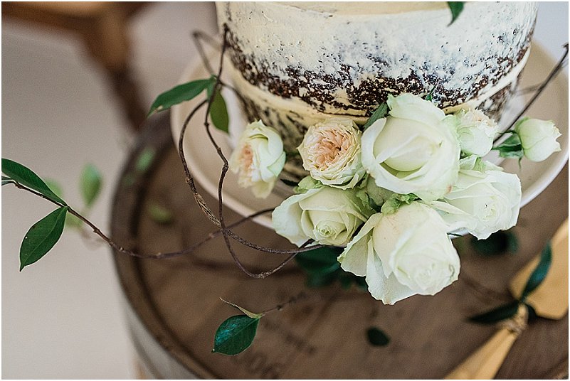 naked wedding cake