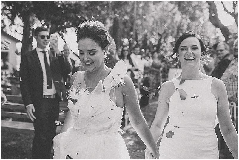 lesbian wedding at bon cap