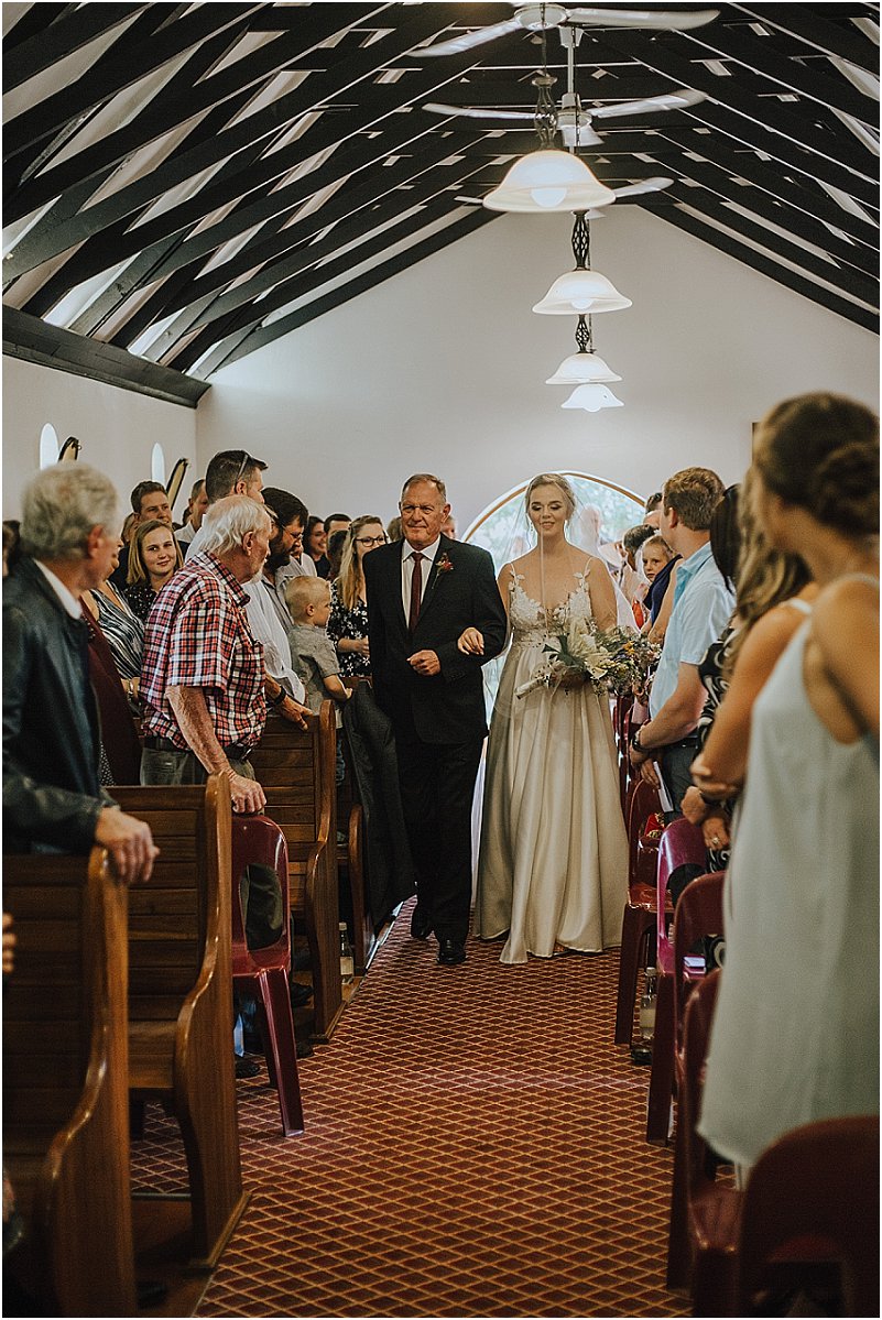 walking down the aisle