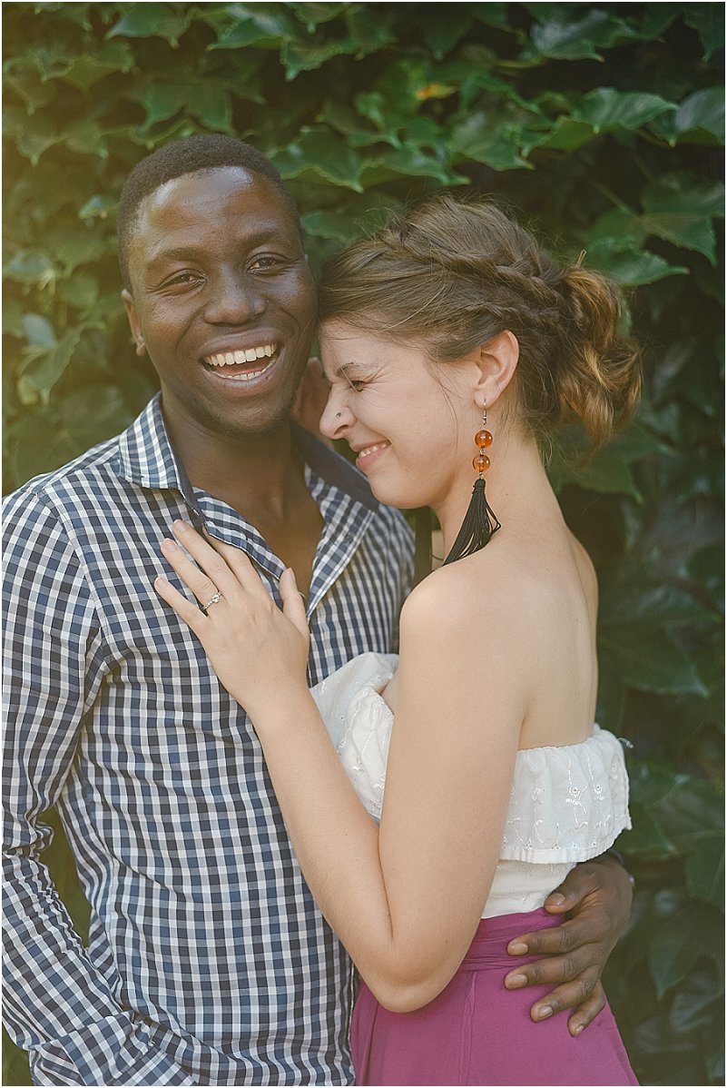 interracial couples engagement photos