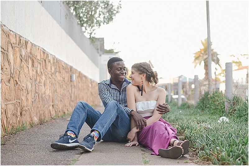 interracial couples engagement photos