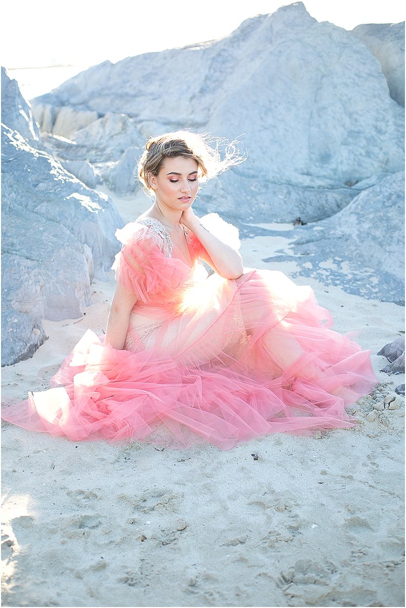 pantone living coral wedding dresses