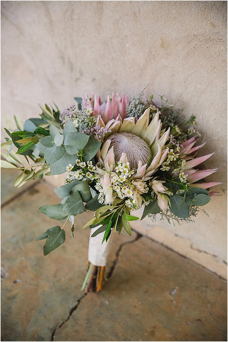 protea bridal bouquet