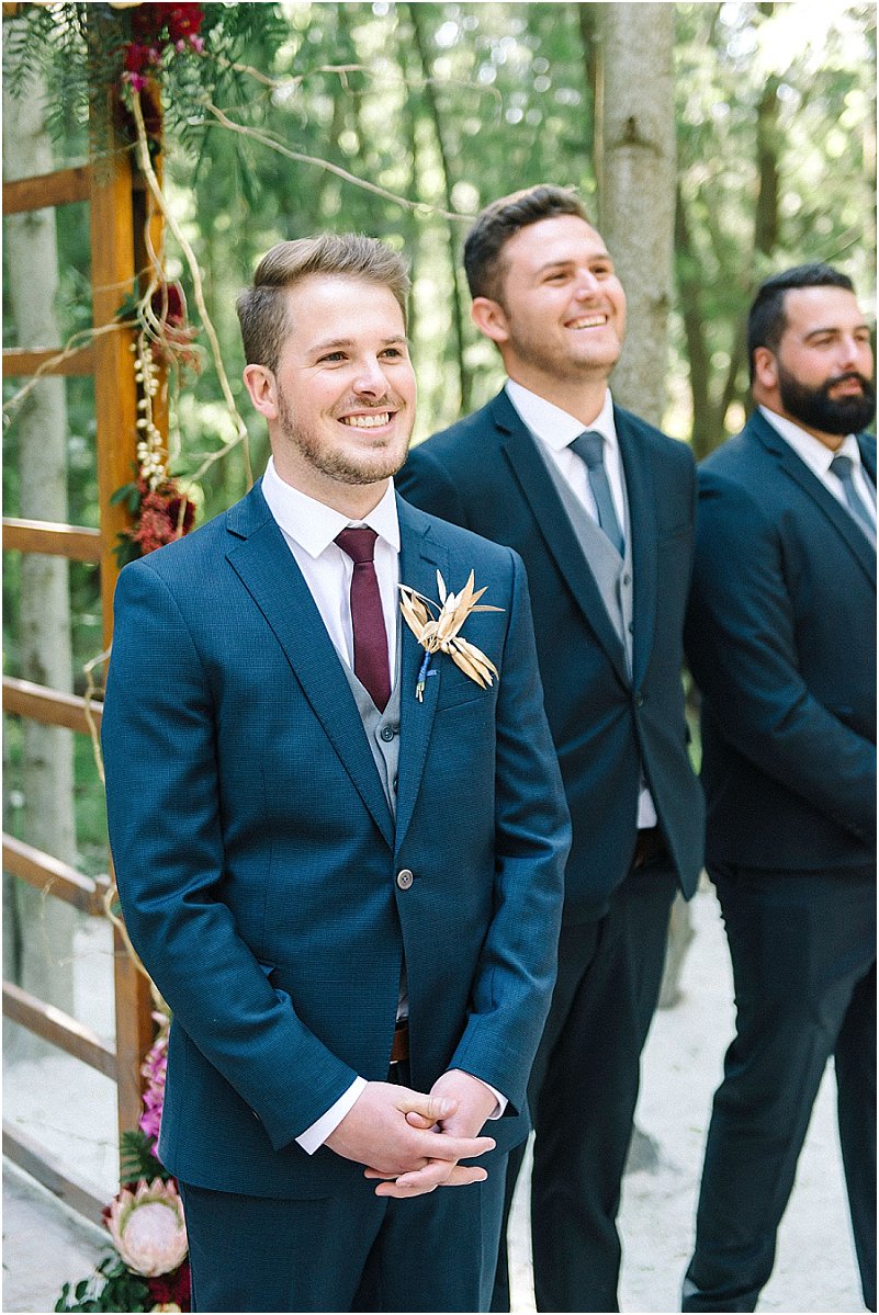 groom waiting on bride