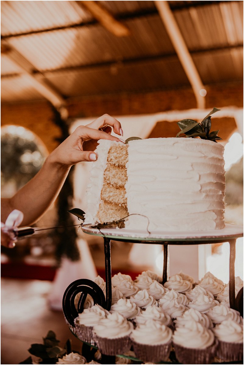 simplistic wedding cake