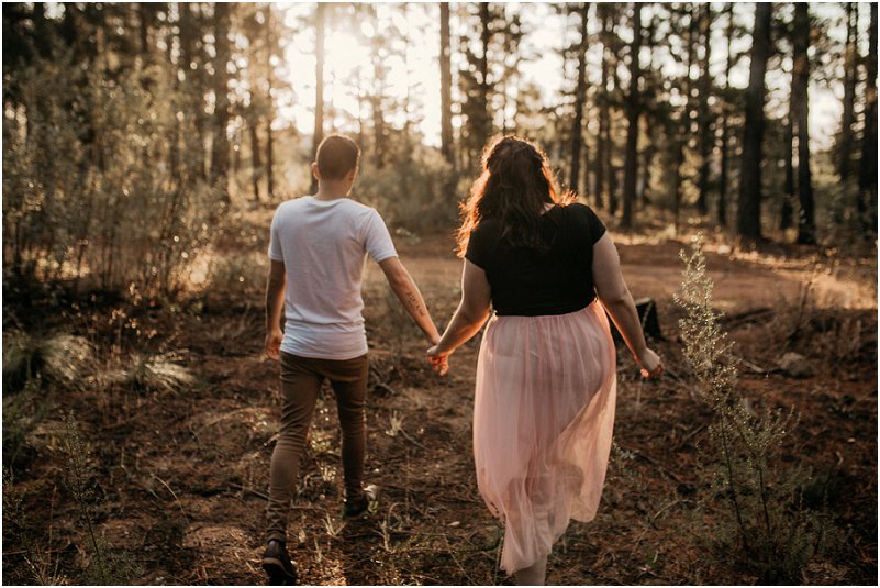 forest engagement photoshoot