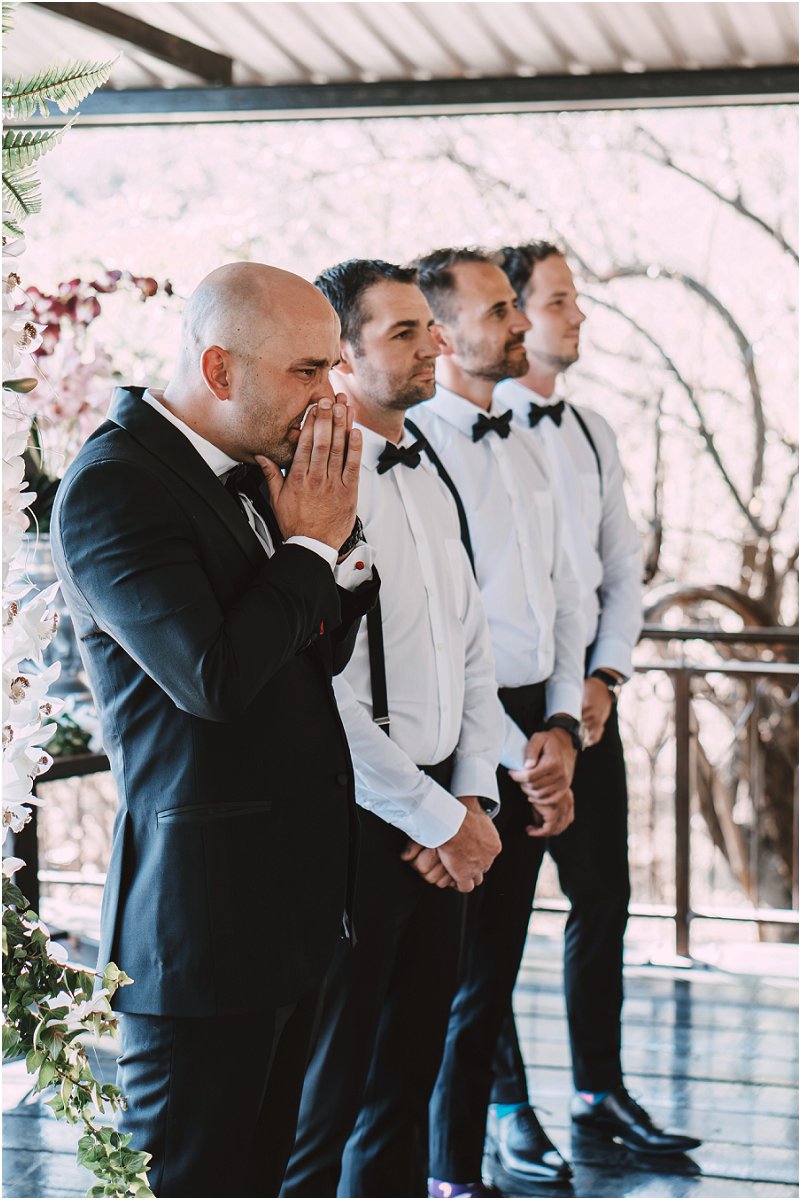 emotional groom