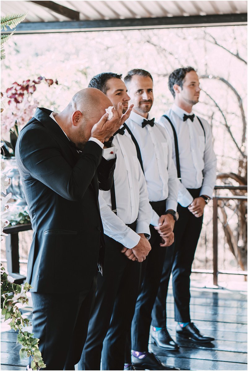 emotional groom