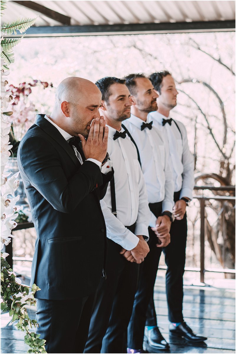 emotional groom