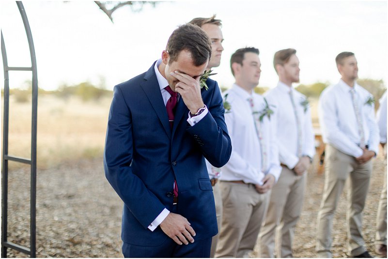 emotional groom