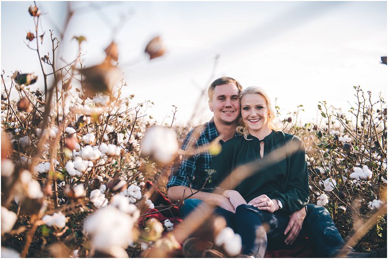 cotton field engagement pictures