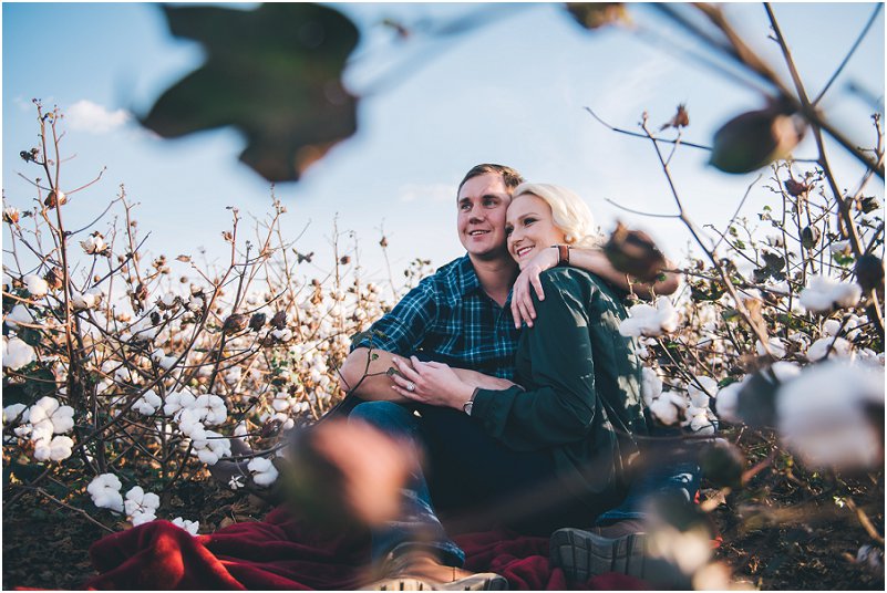 cotton field engagement pictures