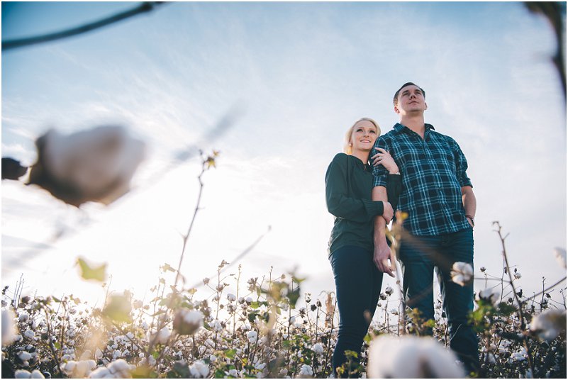 cotton field engagement pictures