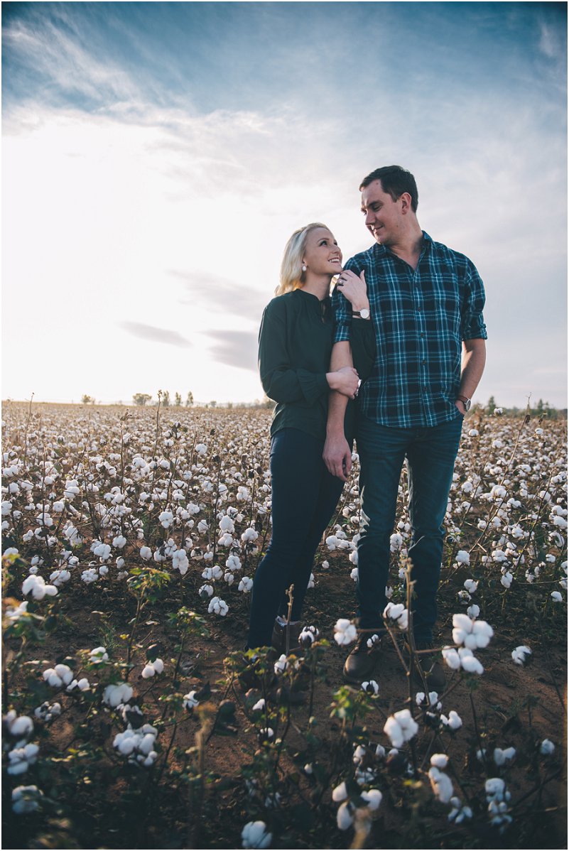 cotton field engagement pictures