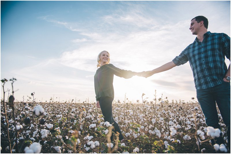 cotton field engagement pictures