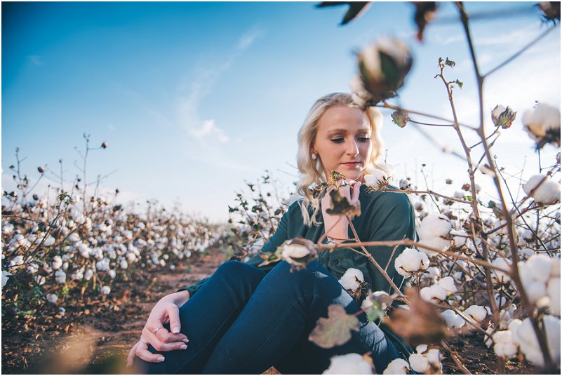 cotton field engagement pictures