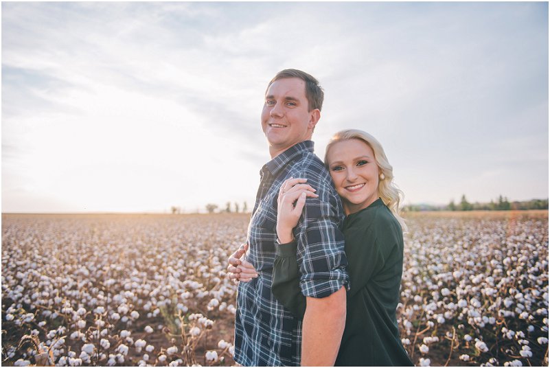 cotton field engagement pictures