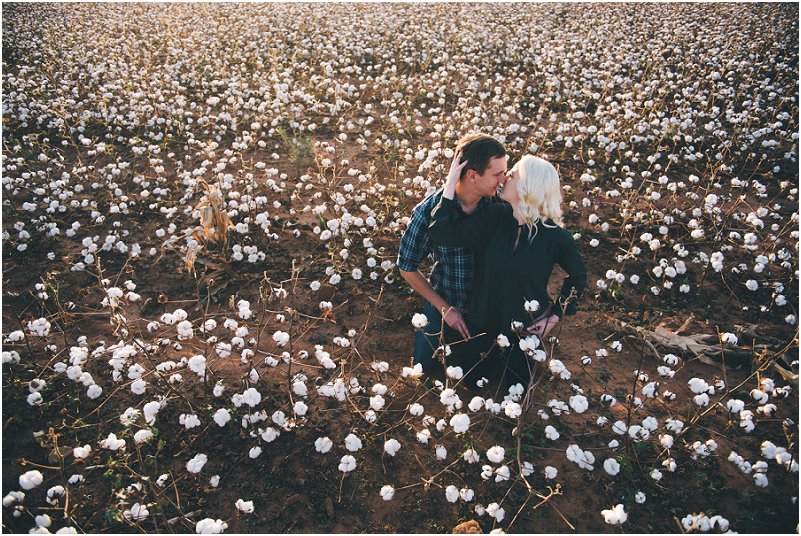 cotton field engagement pictures