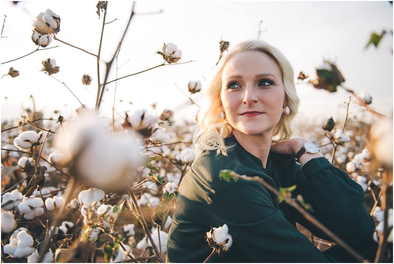 cotton field engagement pictures