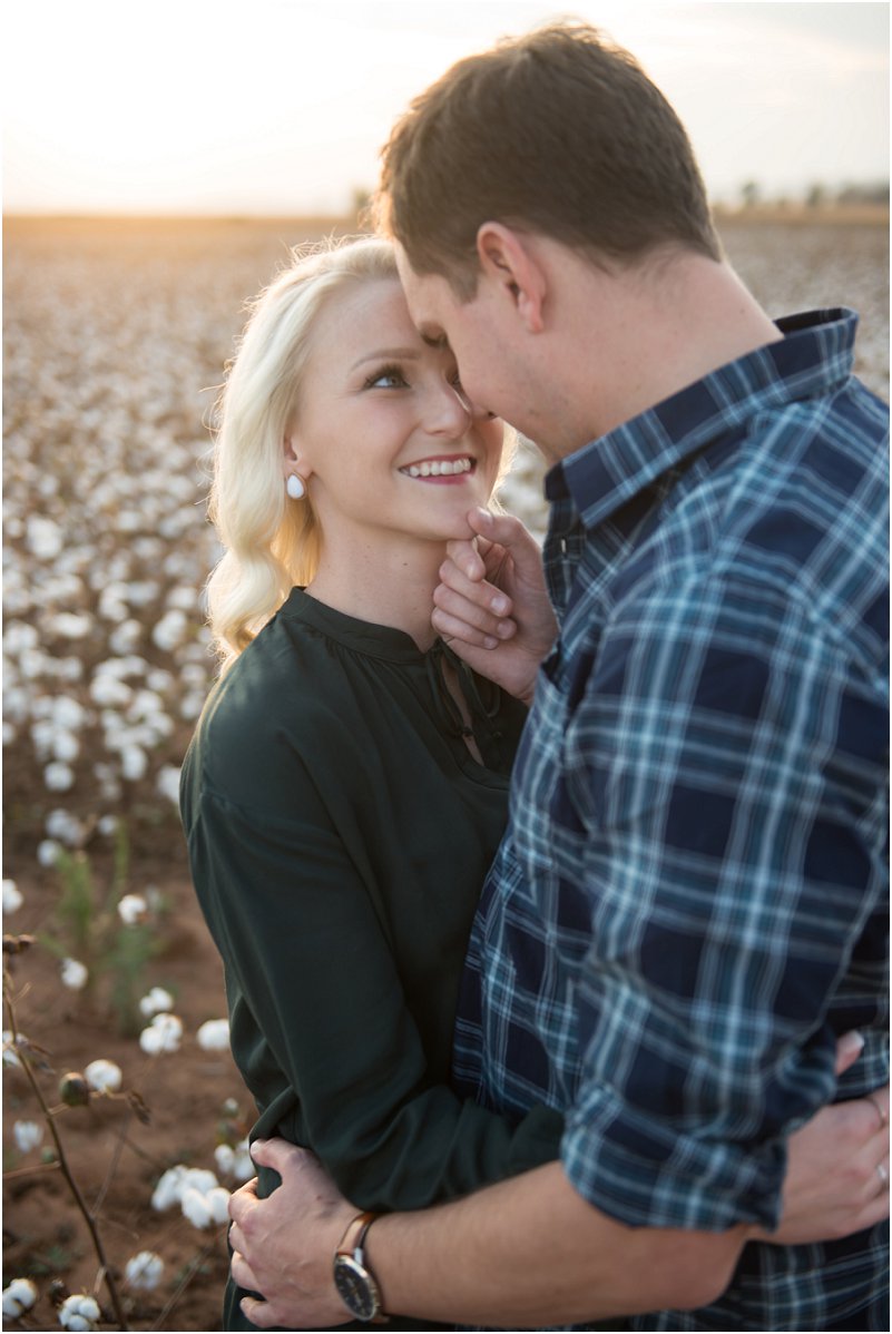 cotton field engagement pictures