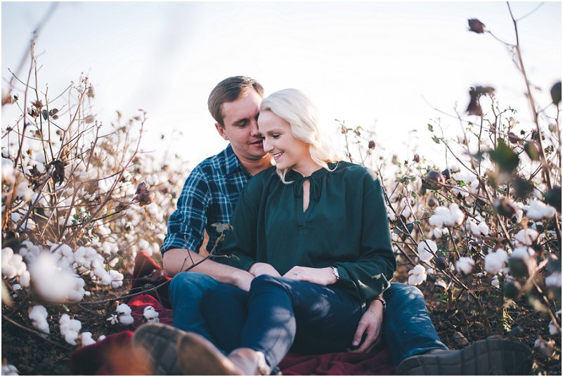 cotton field engagement pictures