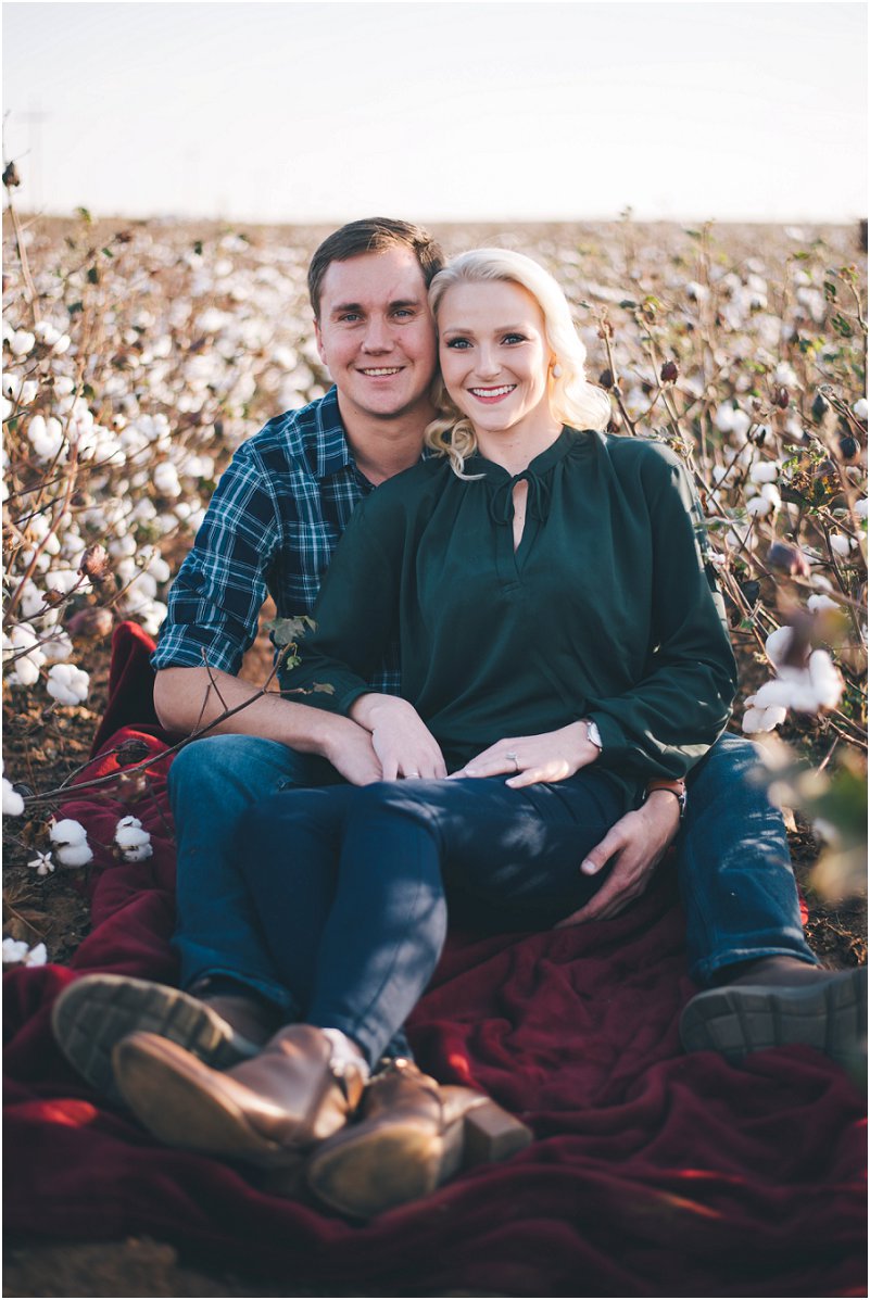 cotton field engagement pictures