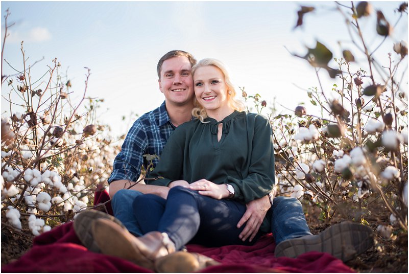 cotton field engagement pictures