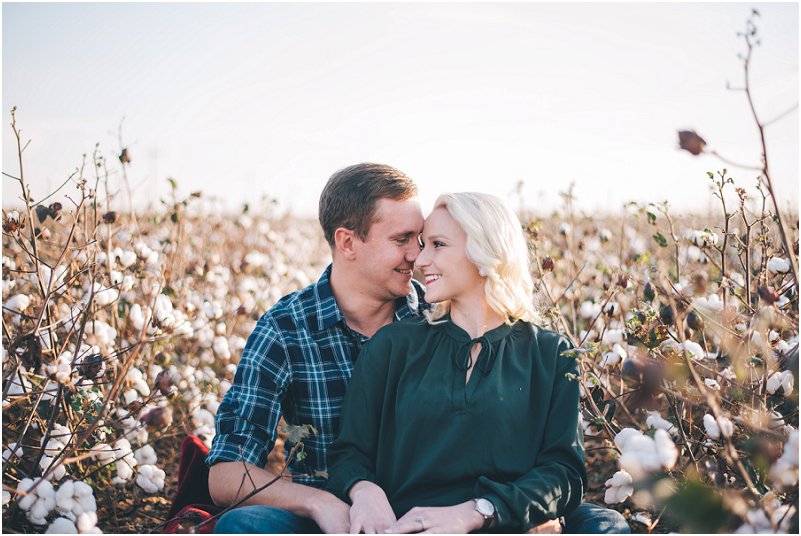 cotton field engagement pictures