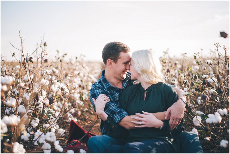 cotton field engagement pictures