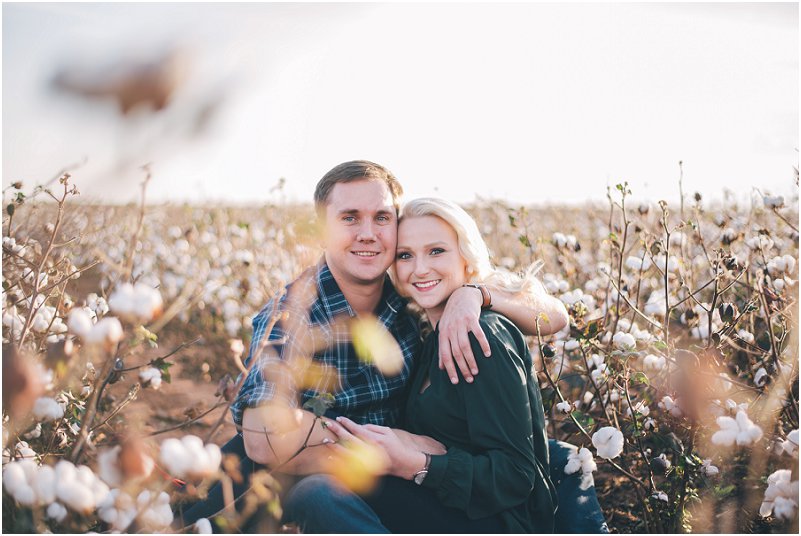 cotton field engagement pictures