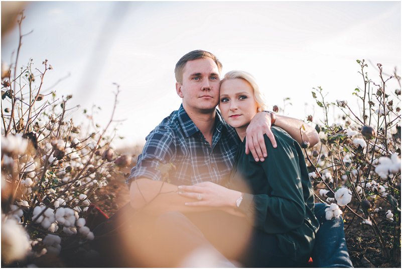 cotton field engagement pictures