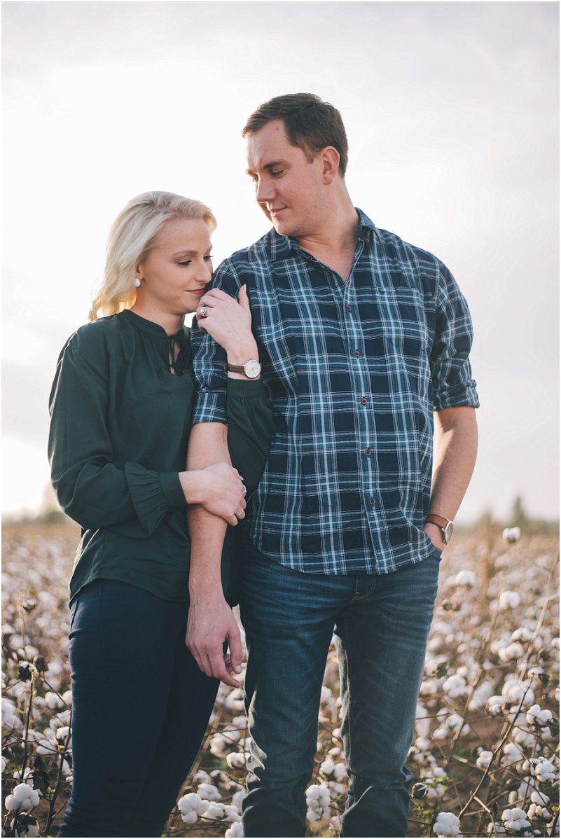 cotton field engagement pictures