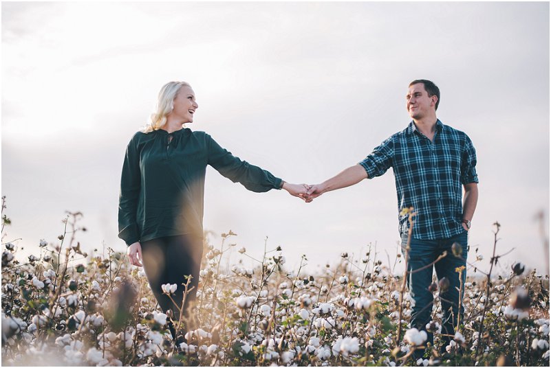 cotton field engagement pictures