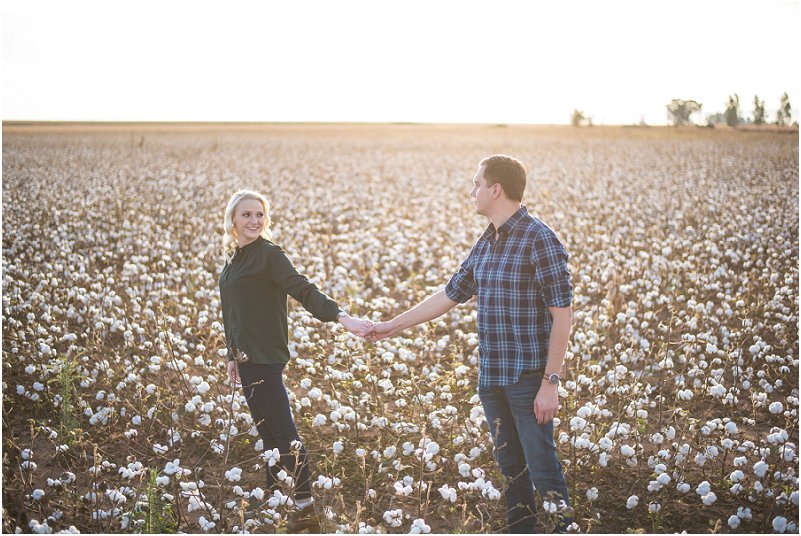 cotton field engagement pictures