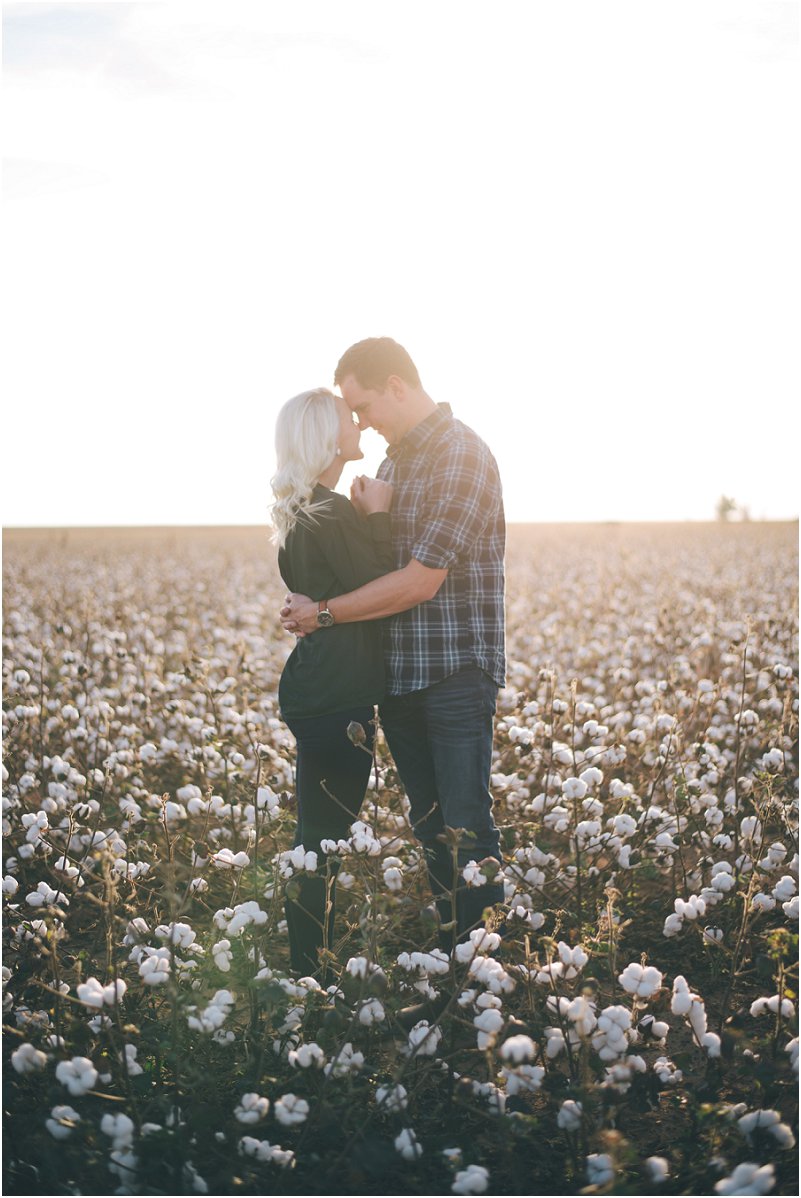 cotton field engagement pictures