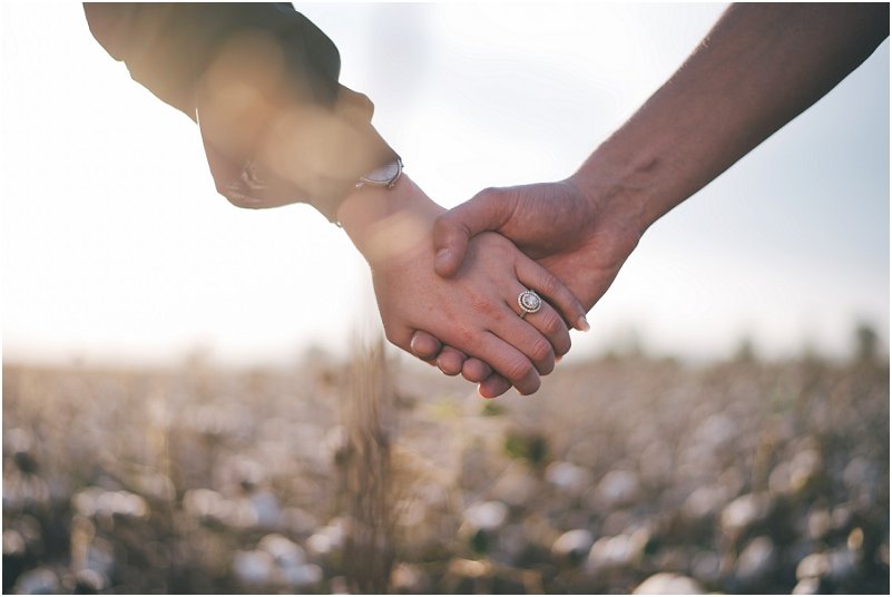 cotton field engagement pictures