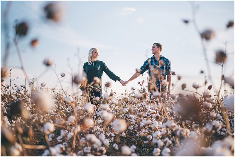 cotton field engagement pictures